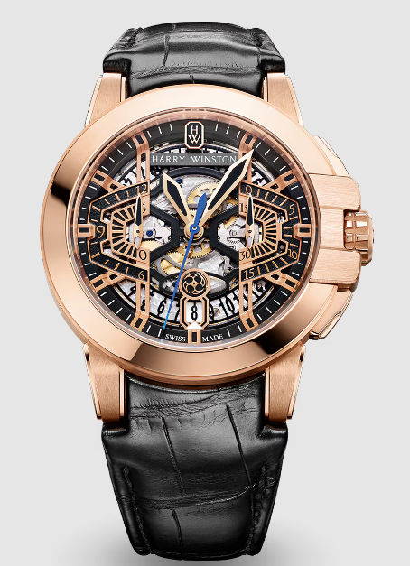 Review Harry Winston Ocean Chronograph Automatic 44mm OCEACH44RR001 watch Replica